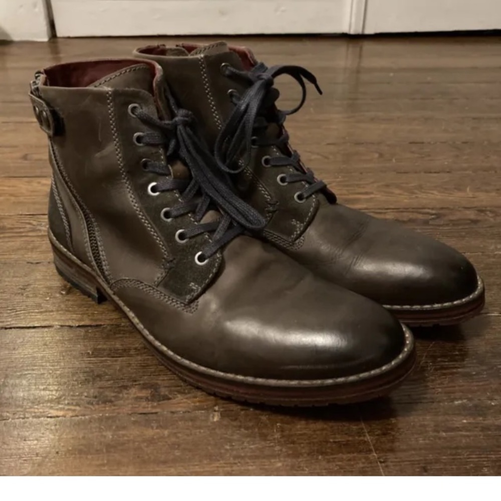 Testosterone Ball Of Fire Men’s Boots - Grey - 44 (10.5 US) Leather
